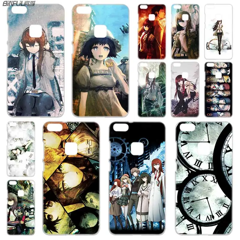 

BINFUL PC Transparent for Huawei P30 p20 lite case P8 P9 P10 Lite Plus Pro P Smart 2019 Mini Anime Steins Gate
