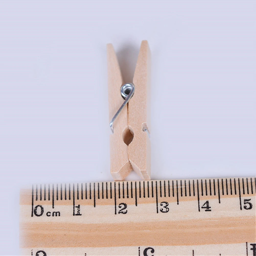 50 шт. 35 мм оптовая продажа мини деревянная одежда фото бумага Peg Pin прищепка ручной