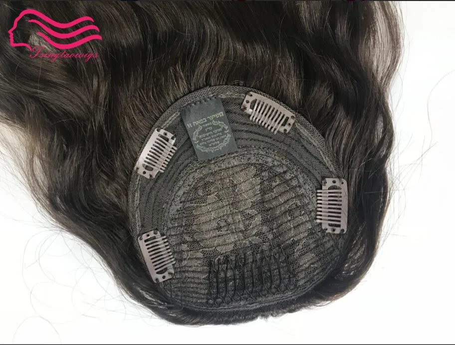 

finest european virgin hair kosher kippah fall (machine made ) not wig , unprocessed jewish hair kippah fall free shipping