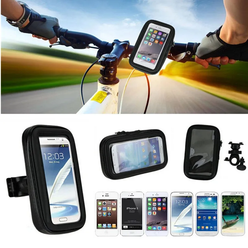 

Waterproof Bike motorcycle Mobile phone holder for Samsung Galaxy S8 plus S7 Edge S6 J7 J5 A5 A7 Note 3 4 5 Universal Case bag