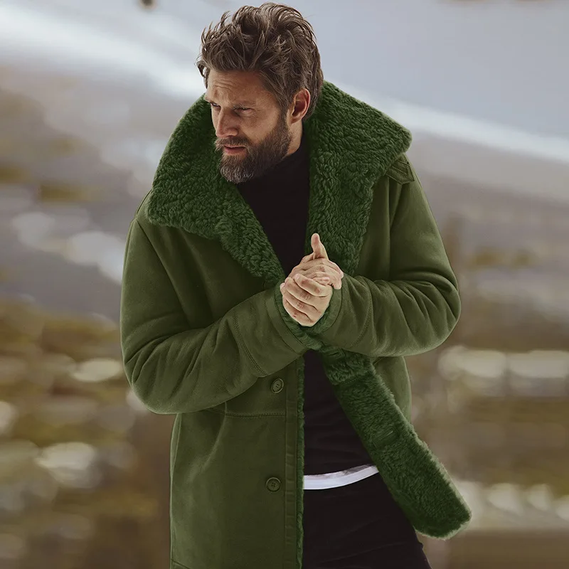 Cotton Warm Thick Long Sleeve Men Top Big Size Peacoat Windbreaker Mens Overcoat Male Blend Coat Casual Winter Snow Green Jacket Cotton Warm Thick Long Sleeve Men Top Big Size Peacoat Windbreaker Mens Overcoat Male Blend Coat Casual Winter Snow Green Jacket