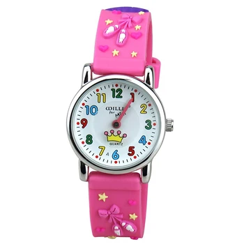 

Practical WILLIS Kids Time Teacher Watch Easy Read Quartz Watch with 3D Cartoon Soft Silicone Watch Band Comfortable for Child