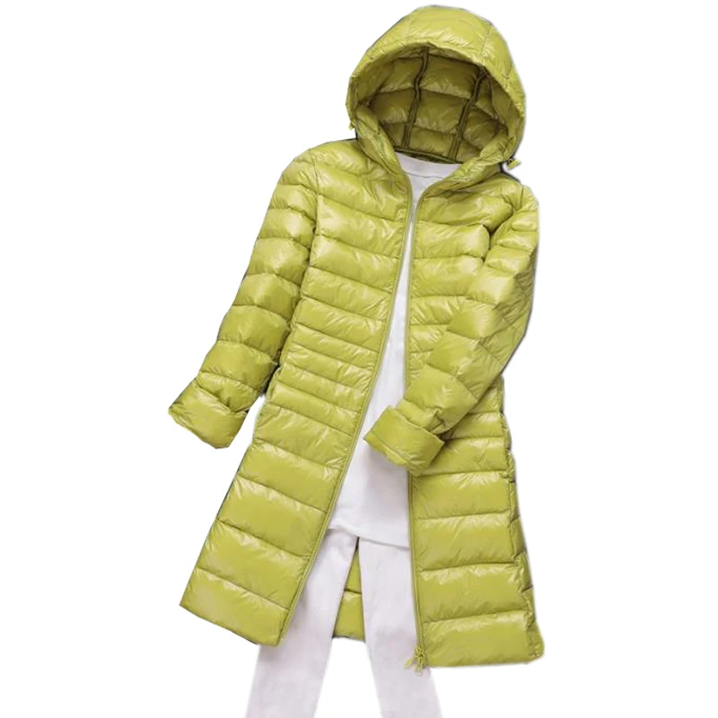 Новинка 2018 осенне зимняя женская куртка на утином пуху S ~ 6XL облегающие парки