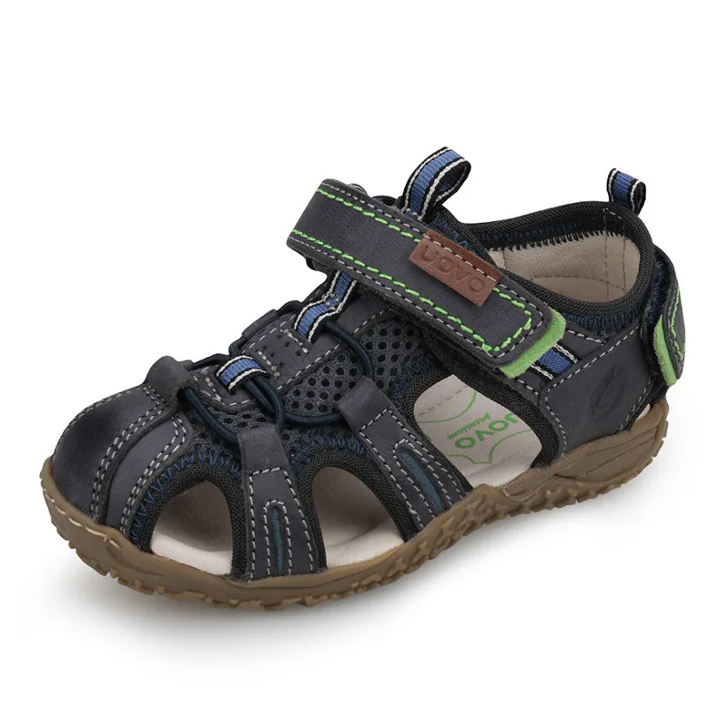 

New 2018 Leather Sandals Boys and Girls Summer Beach Shoes Little Children Baotou Sport Sandals For Kids Size 25#-36#