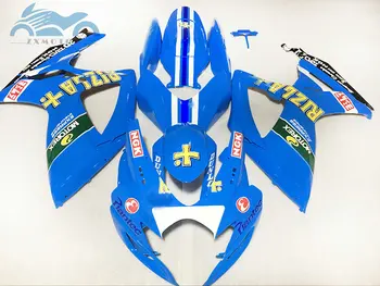 

Free Custom Injection Fairing set for Suzuki GSXR 600 06 07 K6 GSXR600 sport ABS fairings kit GSXR750 2006 2007 blue RIZLA