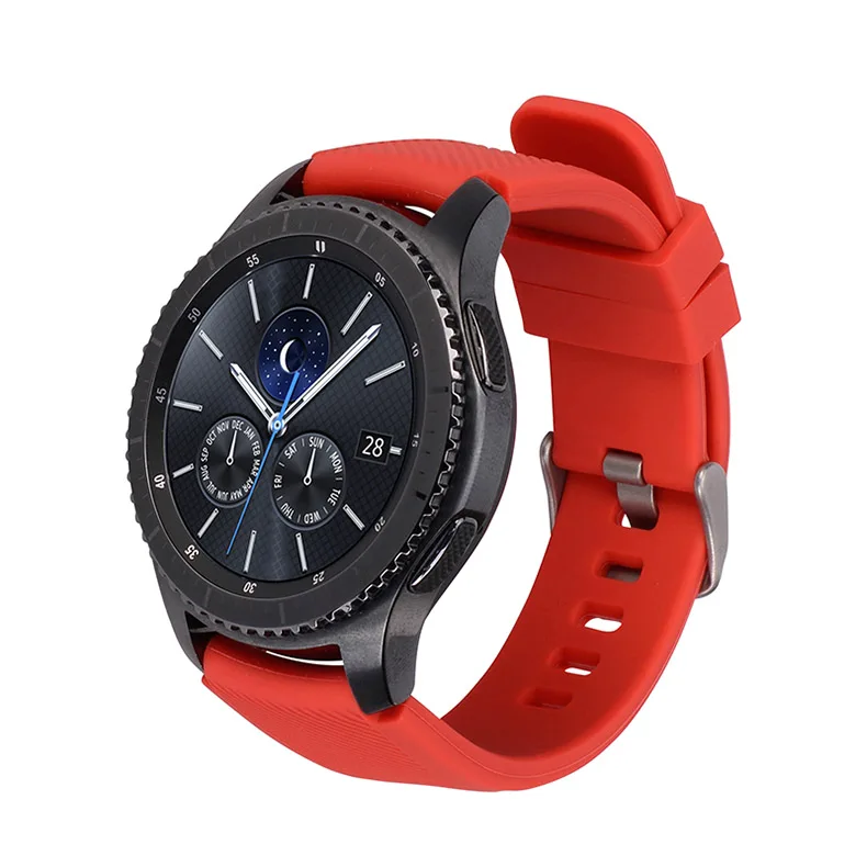 Galaxy watch 46 мм 42 мм ремешок для samsung gear S3 Frontier band 20 мм 22 мм силиконовый ремешок для часов браслет huawei watch GT ремешок S3