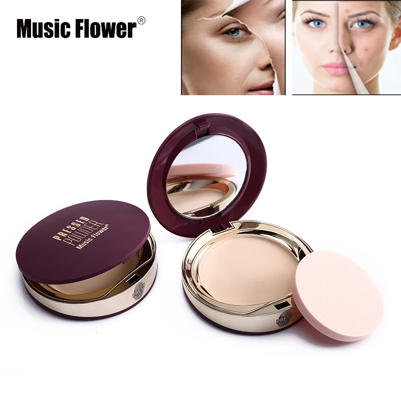

Music Flower Mineral Pressed Powder Makeup Palette Concealer Cream Face Contour Base Foundation Smooth Oil Control Cosmetics Set