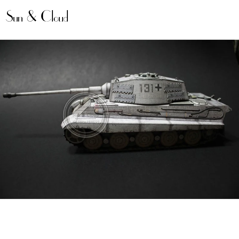 1:35 3D Германия Тигр II Танк зима картина Бумажная модель Второй мировой войны собрать ручная работа игра-головоломка DIY детские игрушки