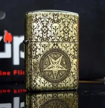 

Free shipping lighters praises Pure copper armor Surrounded by five surface carved crafts