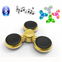 Fidget Spinner Toys LED Music Mini Wireless Portable Bluetooth Speaker Finger Luminous Hand Spinner Spiner Toys For Adult Kids