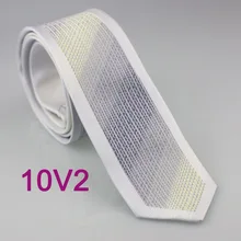 Yibei Coachella галстук мужской скинни Средства ухода за кожей Шеи Галстуки Серебро граничит бежевый серый постепенное изменение в полоску Средства ухода за кожей шеи галстук повседневные платья Для Мужчин's галстуки