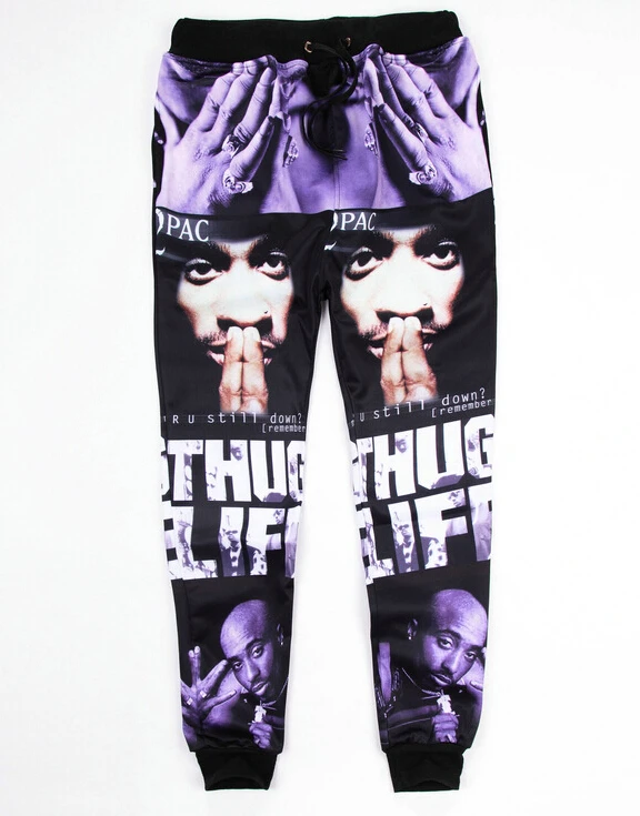 

2015 New hip hop mens joggers pants women/men 2pac tupac sweatpants Unisex sport jogging pants pantalones size plus S-XXL