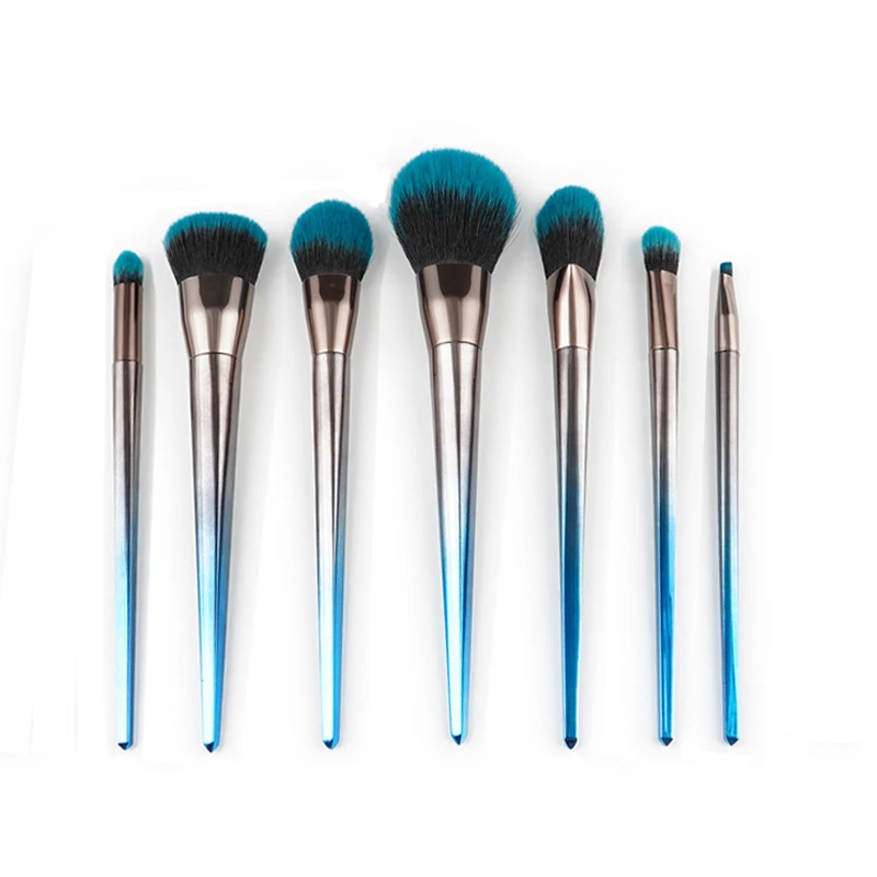 

7pcs Blue Makeup Brushes Sets Eye Shadow Brush Eyebrow Powder Brush Soft Professional Beginner Cosmetic Make Up Tools Set