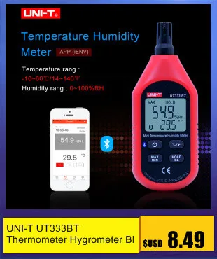 UNI-T UT353BT измеритель уровня звука цифровой Bluetooth измеритель шума 30-130dB децибел мониторинг шумомеры