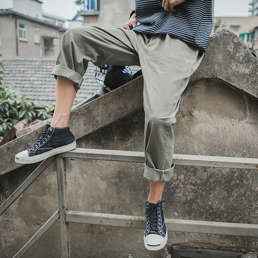 Summer & Autumn New Loose Multi Pocket Casual Men's Overalls Personality Fashion Popular Simple Classic Urban Campus Youth