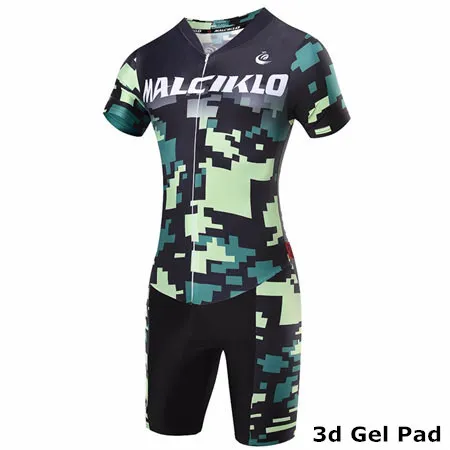 Malciklo высокое качество Триатлон Skinsuit черный Велосипедная форма быстрый сухой Для мужчин Велоспорт Джерси Pro Ropa Ciclismo Майо - Цвет: 3D Pad and Pockets