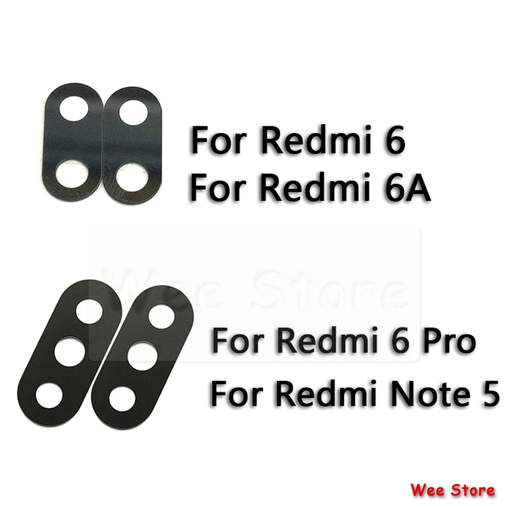 

For Xiaomi Redmi Note 5 S2 5A 6 Plus Pro Rear Back Camera Lens Glass + Sticker