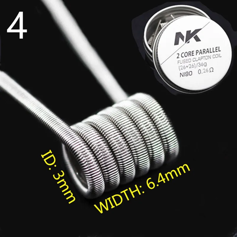 

NK N90 fused clapton Ni90 coil premade high pure material maker nichrome for e cigarette RTA RDA prebuilt