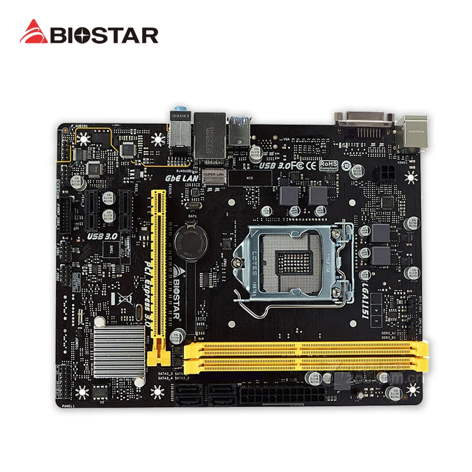 BIOSTAR H110MD4 Original Used Desktop Motherboard H110 LGA 1151 DDR4 32G SATA3 USB3.0 Micro ATX biostar new motherboard h110mh pro d4 for intel lga i3i5 i7 7700 6600 6700 7500 k cpu micro atx 1151 ddr4 32g computer mainboard