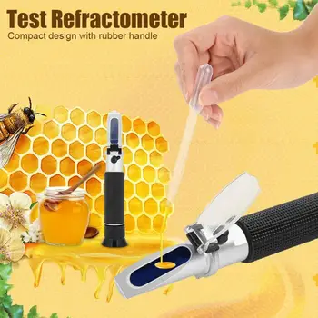 

New1 Set Bee Rearing For Hand Held Refractometer Beekeeping Tools Honey Detection Measuring Range 0-32% Sugar Prism Refractomete