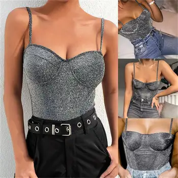 

2019 Sexy Nice Ladies Cloth Women's Solid Color Sleeveless Shirt Tops Siamese Pants Clubwear Jumpsuits Low Collar Sexy Jumpsuits