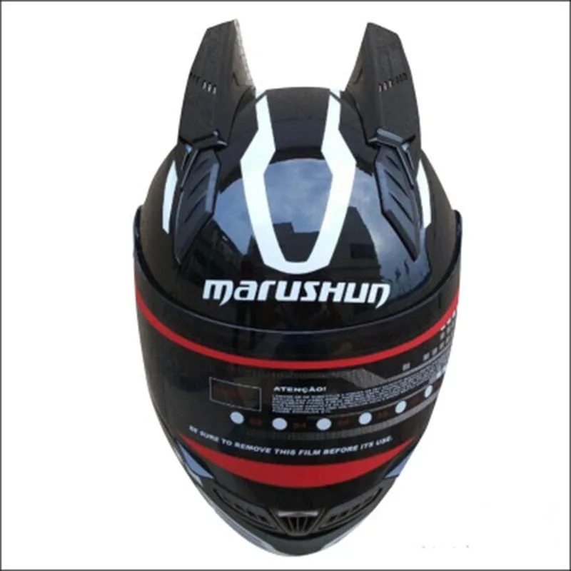 Дизайн MALUSHUN мотоциклетный шлем с рожками 4 цвета объектив для варианта анфас автомобильный гоночный шлем Casco
