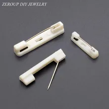 ZEROUP 40 шт. молочно-белая Брошь база назад бар булавки установка поставки для ювелирных изделий