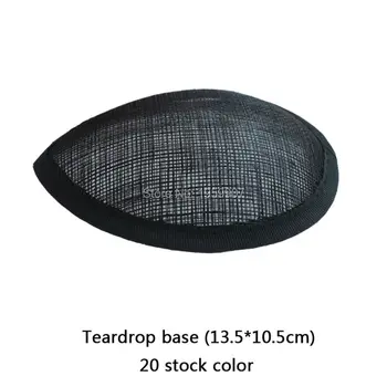 

Black Sinamay Teardrop Base Fascinator Base #20 stock Color 20pcs/lot