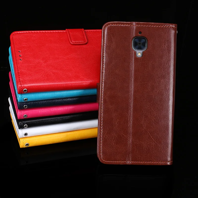 Фото For Oneplus 3 Case Business Style Flip Wallet PU Leather Stand Phone Capa Cover for 3T Cellphone Accessories | Мобильные телефоны и