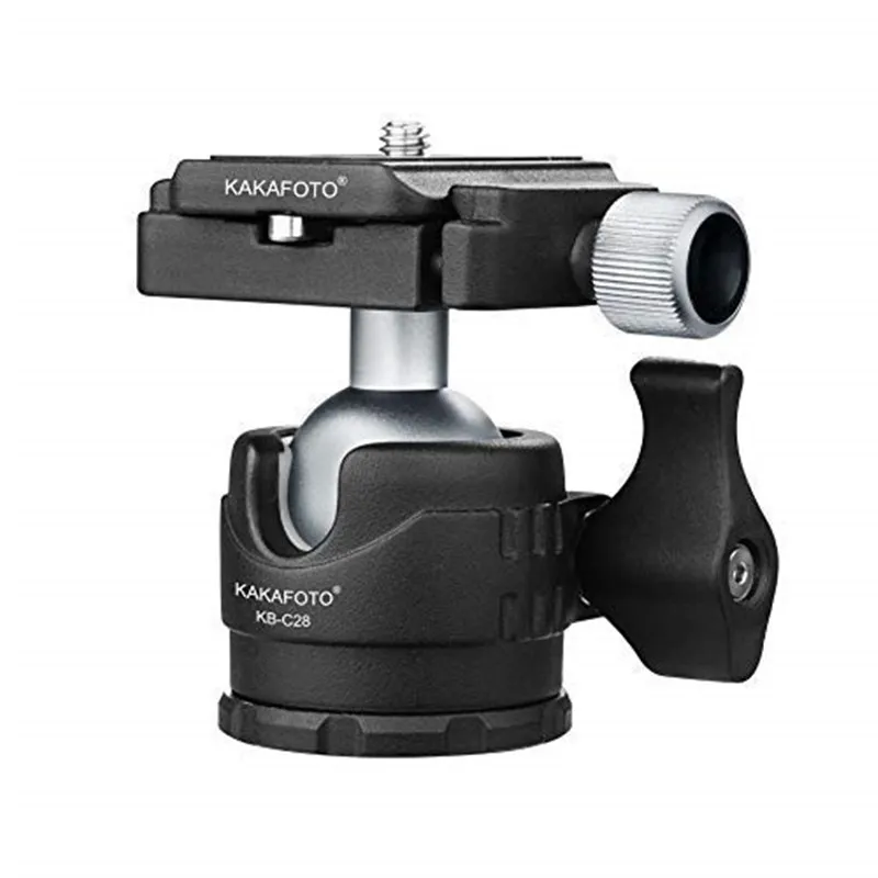 

KAKAFOTO KBC28 Mini Ball Head for Tripod and DSLR Cameras 360 Panoramic Low Profile Ball Head Max Load 22.05lb Arca/RRS Compale