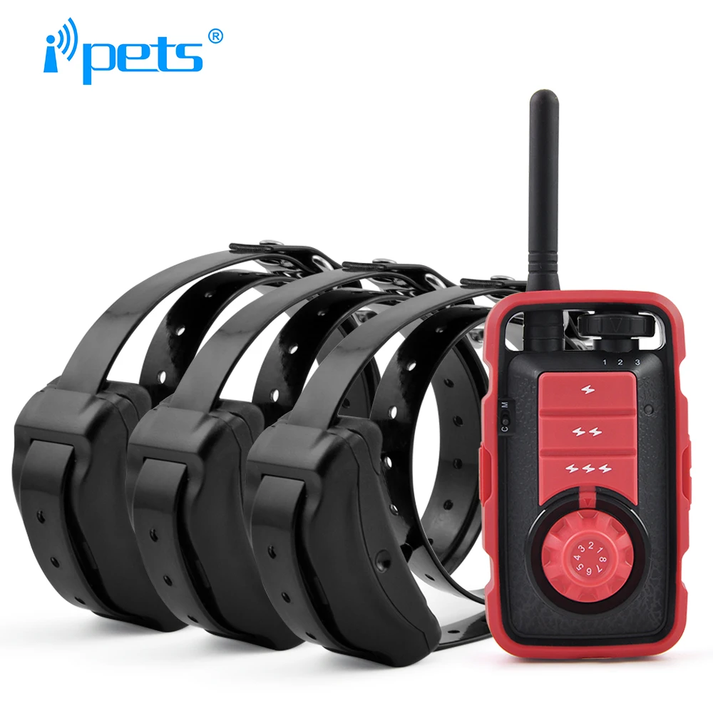 Ipets PET610-1, ошейник для дрессировки собак с сильным электрическим током и вибрацией, ошейник для собак с сигналом для больших собак