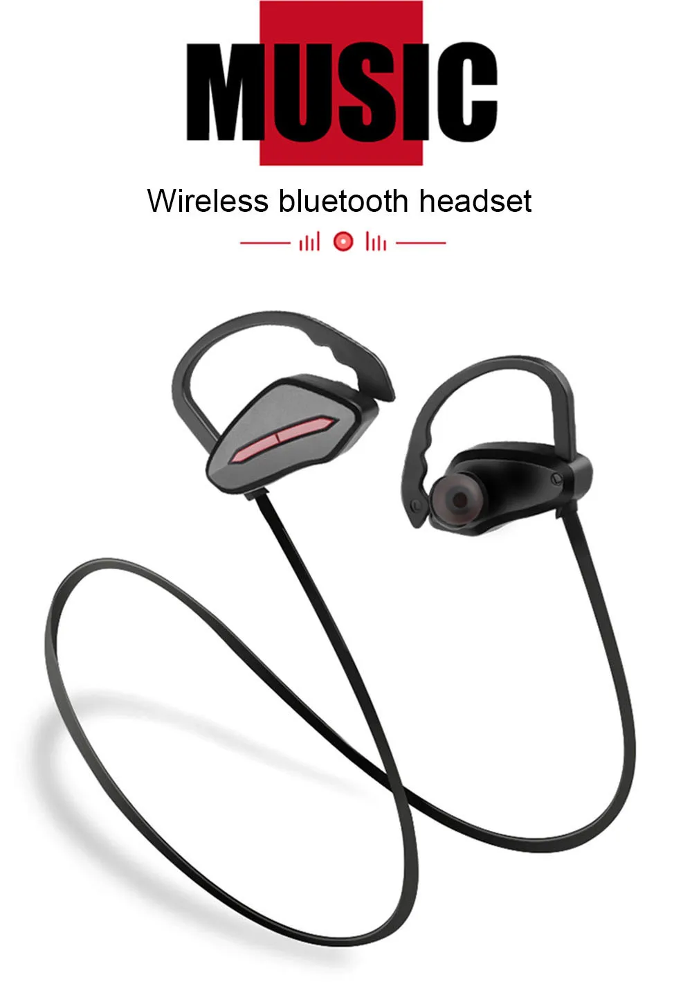 Askmeer Bluetooth Eaphones Sweatproof Wireless Earbuds Sport Running Headset with microphone for iPhone Xiaomi Huawei Phone (1)