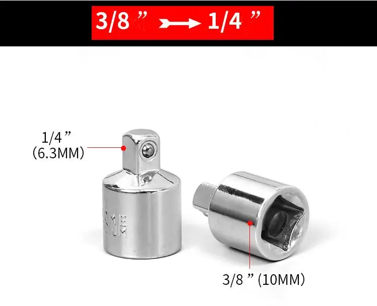 1/4 3/8 1/2 Трещоточный Ключ адаптер хром-ванадиевая сталь втулка адаптер-ключ-втулка шарнирная головка конвертера ручные инструменты