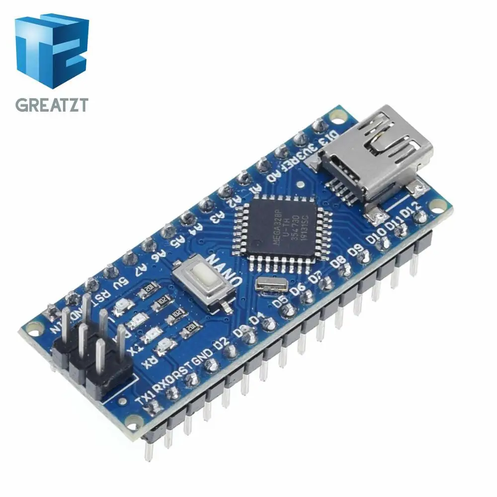 GREATZT NANO 3,0 контроллер совместимый с arduino NANO CH340 turno USB контроллер кабель ninguna V3.0 NANO для Arduino