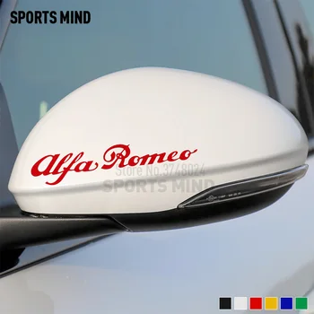 

12 Pairs Customizable Alfa Romeo Rear View Mirror Car Decal For Alfa Romeo Giulia Stelvio 159 147 156 Giulietta GT Accessories