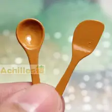 Миниатюрный Кукольный дом мини Siwan сцена из глины с двумя комплектами китайская ложка