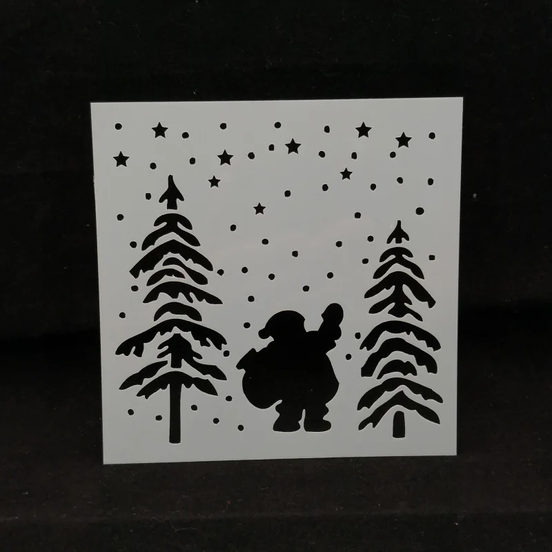 13*13 Santa claus tree Layering Stencils for Diy scrapbook/photo album