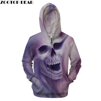 

Draw Skull 3D Print Hoodies Men Women Tracksuit Summer Funny Long Sleeve Sweatshirt Pullover Zipper 2018 Drop Ship ZOOTOP BEAR