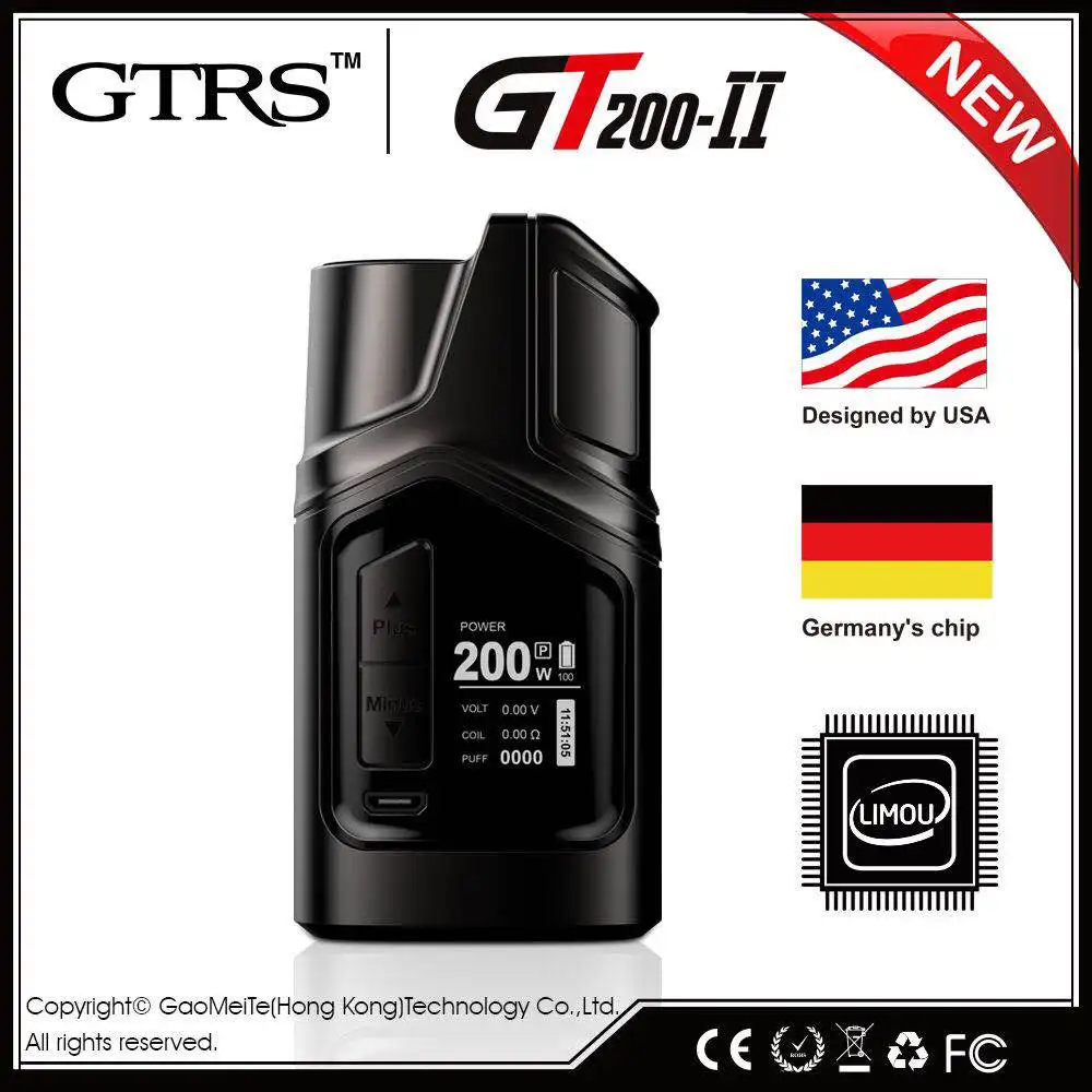 

Original Kangside GTRS GT200 Box Mod LIMOU Chip Mod Vape 18650 Upgrade GT150 Mod 18650 Vape Box Mod