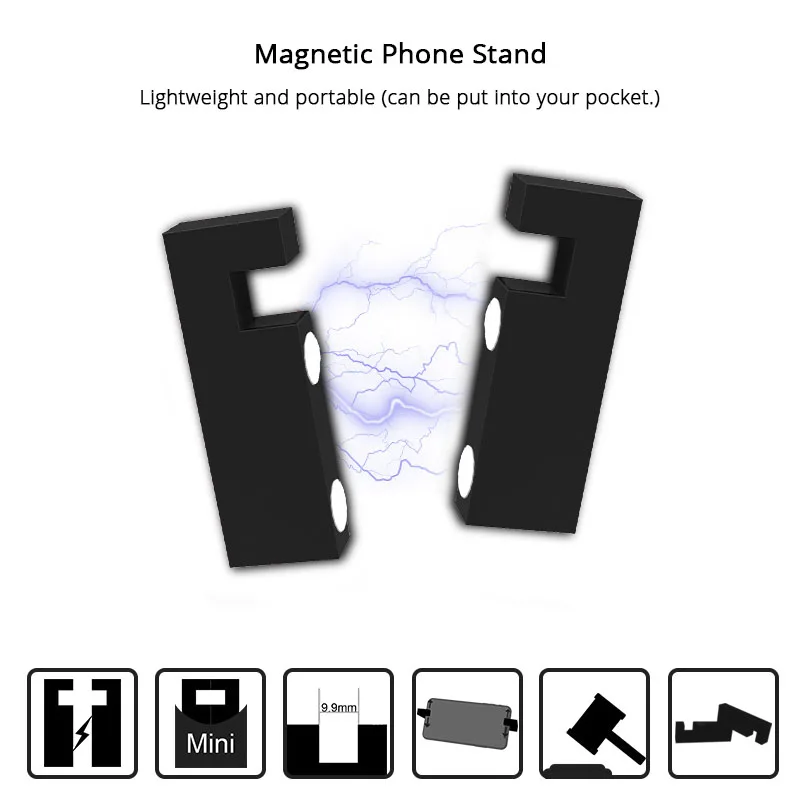 Portable Mobile Phone Magnetic Folding Bracket Holder Stand For iPhone X 7 8 6 Samsung S8 S9 Plus Tablet Car Ring Desktop Holder