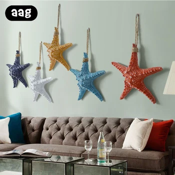 

13*13cm creative Colorful Starfishe DIY Artificial Natural Finger sea star wedding Home Bar Wall Decorative crafts