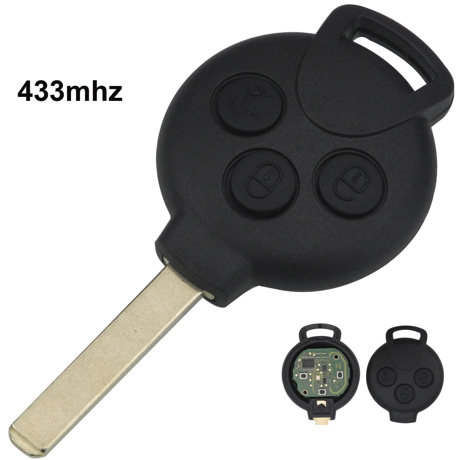 

Jingyuqin 3 Buttons Smart Remote Key Keyless Entry FOB for MERCEDES BENZ 434MHZ Car Key Styling