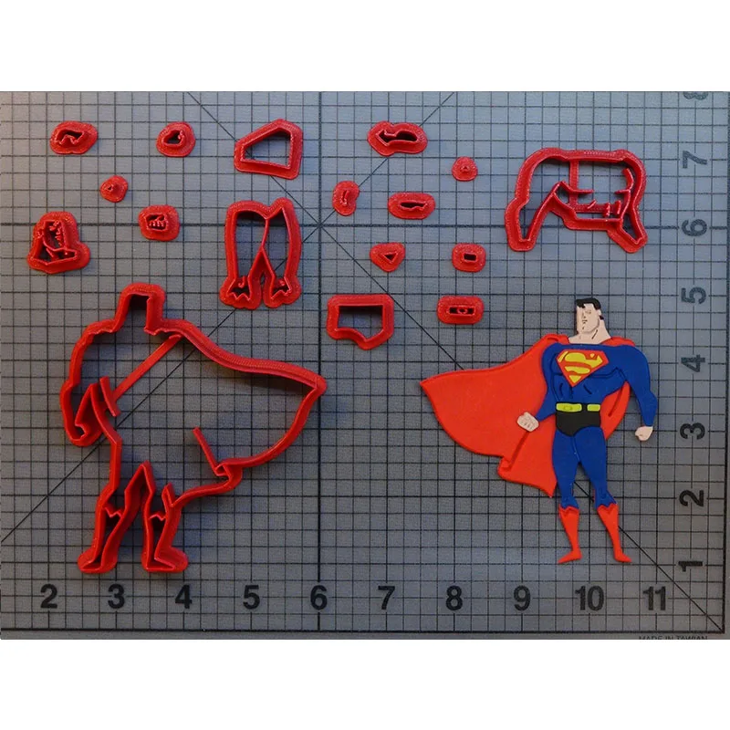 Superman Logo Cookie Cutter Custom Made 3D Printed Fondant Cupcake Top Cake Decoration Tools cortadores de fondant - Цвет: Superman 4 inch