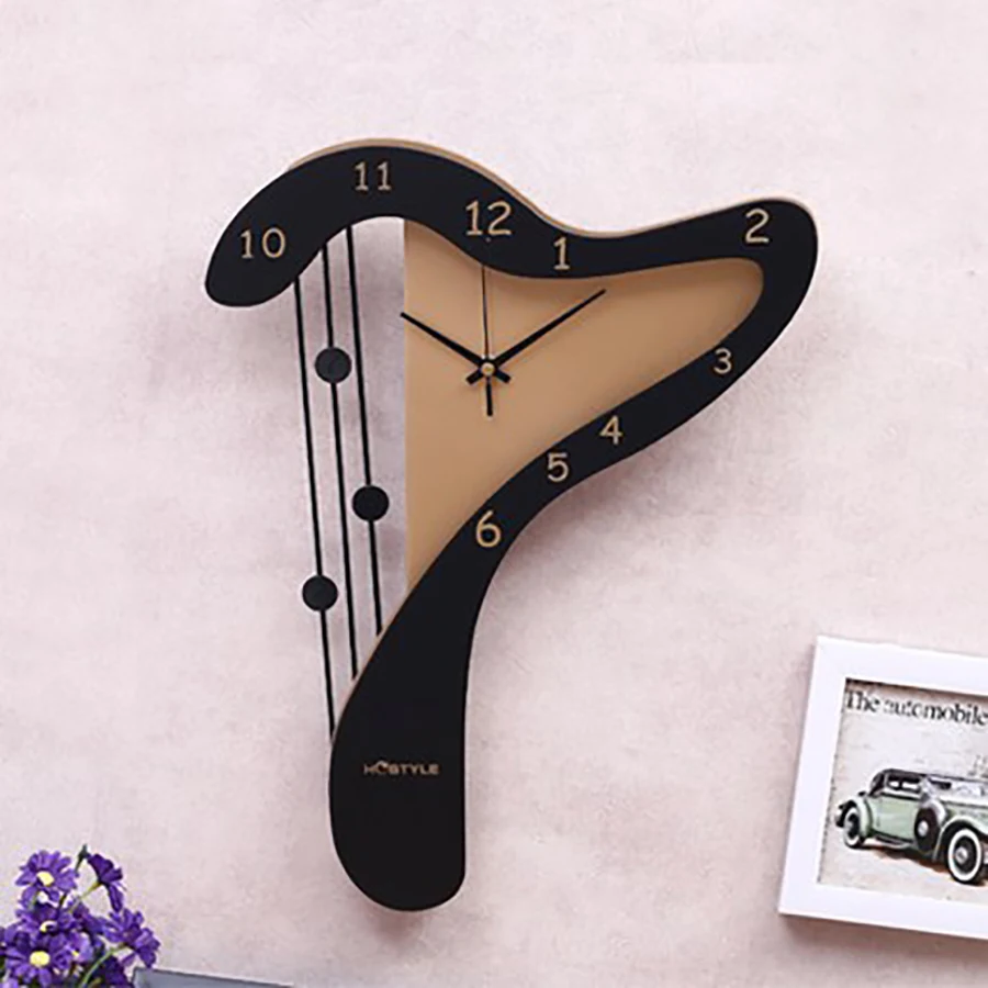 

Fashion Creative Wall Clock Living Room Clock Bedroom Decoration Piano Hanging Table Mediterranean Mute Art Quartz Clock