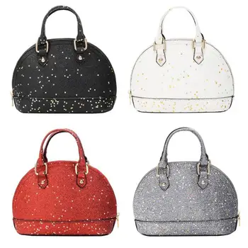 

Sequins Shell Handbag PU Leather Long Chain Shoulder Bag Fashion Designer Women Party Handbag Female Crossbody Messenger Bags