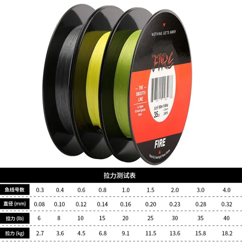 150M Strong Horse Super Power Pull Fires Line Main Floating Wire Big Coarse Wear-resistant Woven Fishing Line