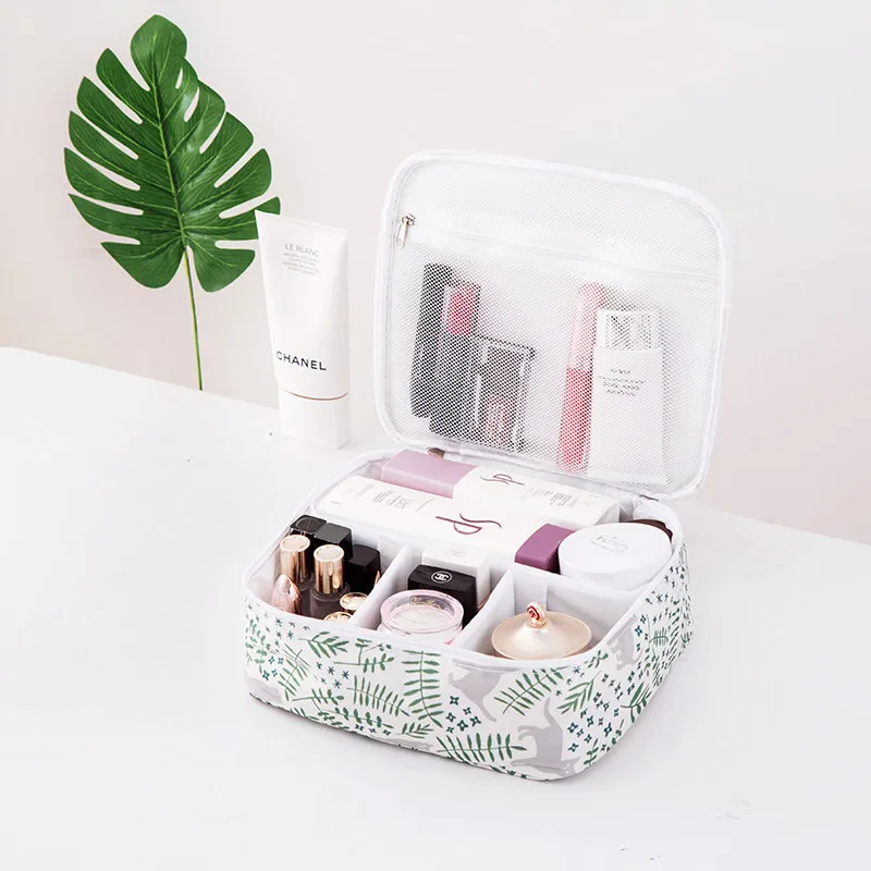 Женская дорожная сумка-Органайзер для макияжа, косметичка, кактус, туалетные принадлежности для путешествий, косметичка, сумка для хранения, большая емкость