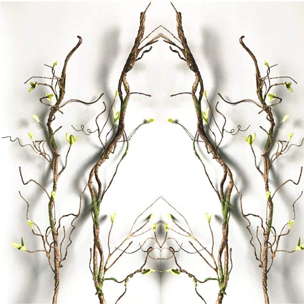 

90cm Real Touch Fake Tree Branches Rattan For Home Hotel Wedding Party DIY Decoration Artificial Plant Tree Wreath Scrapbooking