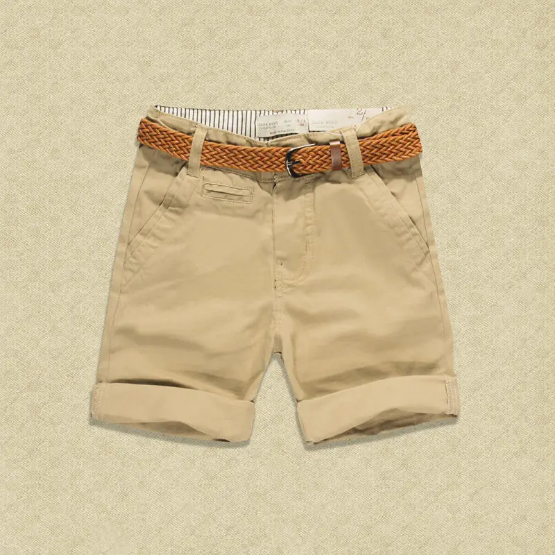 Boys Shorts Cotton Khaki Red Black Pants Brown Belt Brand...