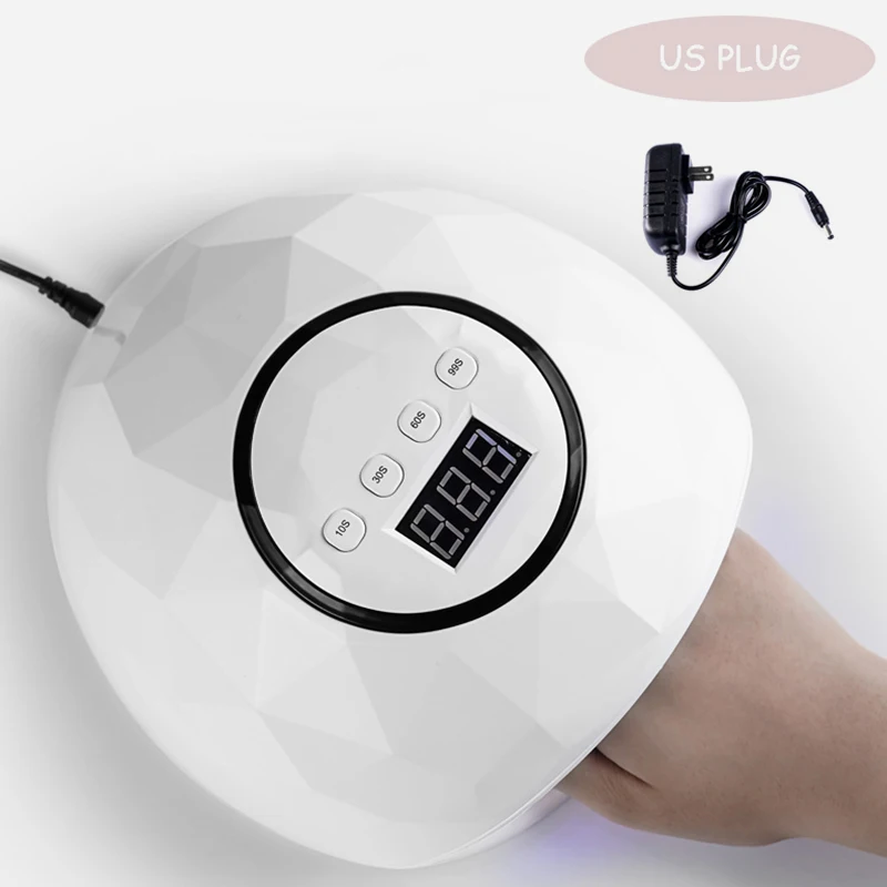 72W White Big UV LED Nail Lamp Manicure/Pedicure For Hands Nail Dryer for Curing Nail Gel Nail Salon Tool Droopshipping J11 - Цвет: White US Plug